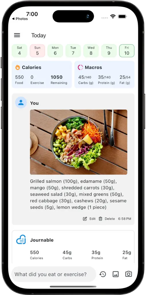 Placeholder preview for step 3 nutrition results