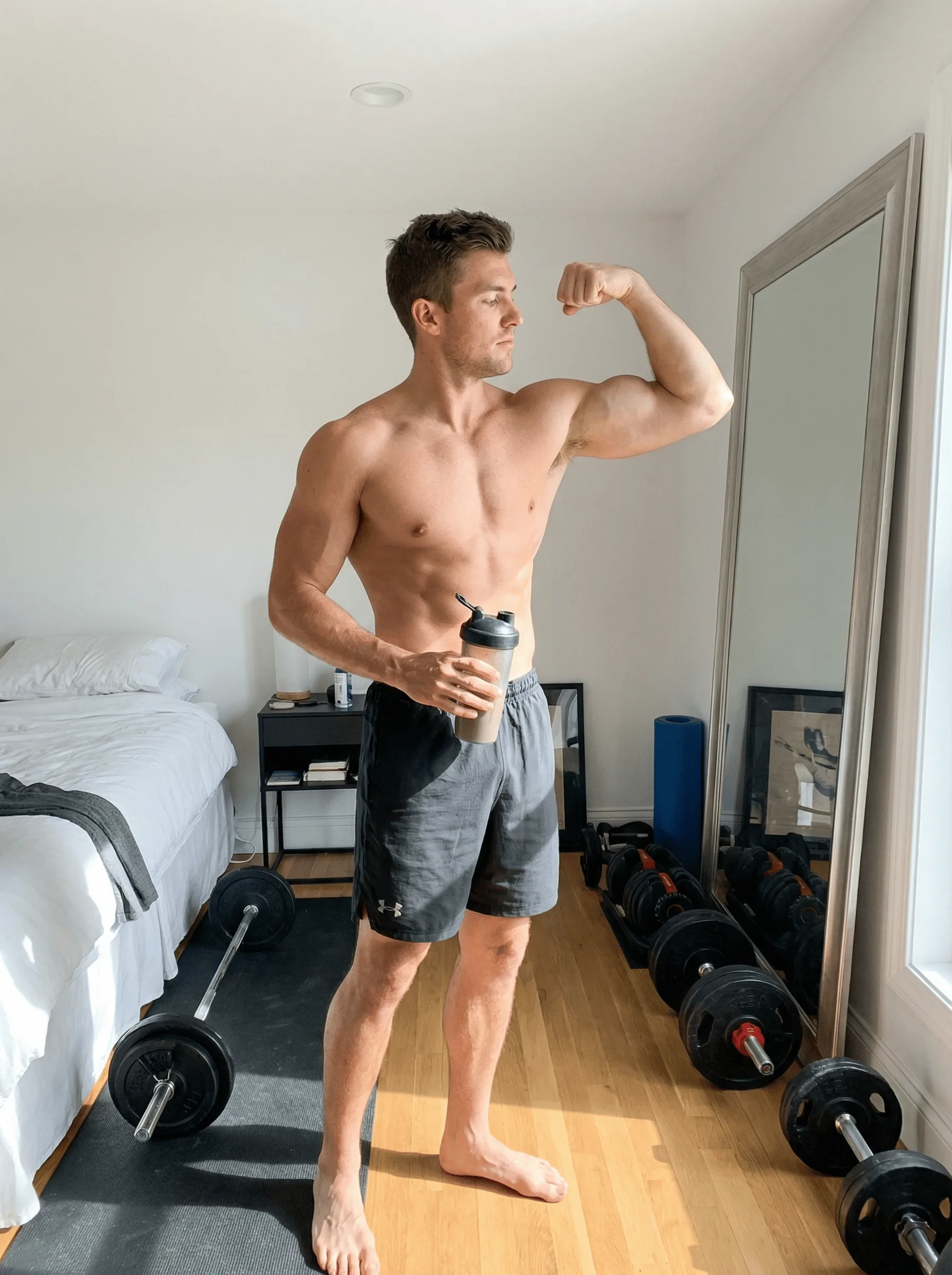 Body fat example photo with AI-estimated body fat percentage